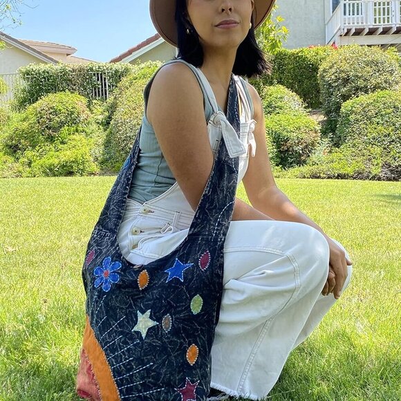 Elements of Nature Bohemian Hand-Stitched Hippie Hippy Shoulder Crossbody Monk H - Picture 6 of 9
